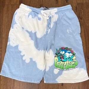 Broken Promises cotton shorts XL blue cloud ☁️ Stoney
